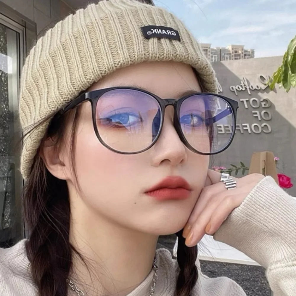 Anti-blue Light Optical Glasses Unisex Retro Ultra-light Large Square Frame Eyewear