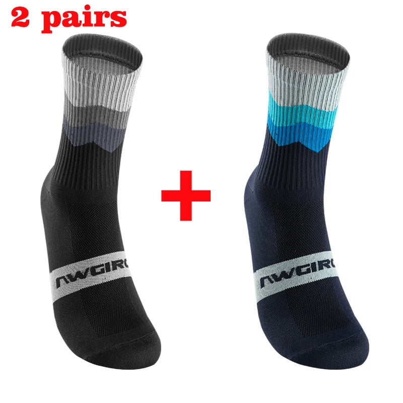 2pairs Professional Cycling Socks Breathable Road Bicycle Socks Men Women Outdoor Sports Racing e Compression Cycling For Women