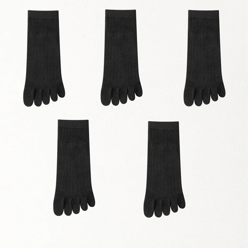 5 Pairs Summer Five Finger Socks for Men Thin Cotton Toe Socks with Separate Fingers Low Cut Ankle Sports Socks high quality
