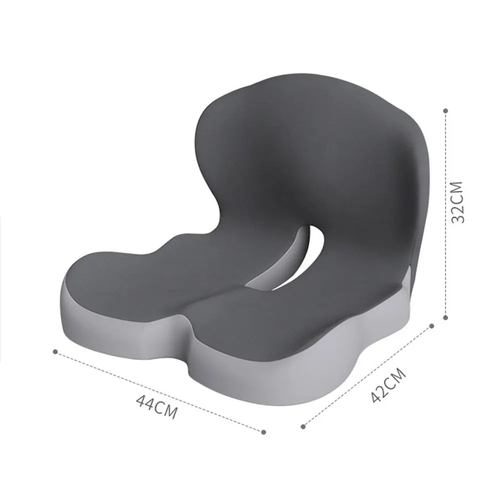 Memory Foam L-Shaped Integrated Office Chair Cushion with Lumbar Support Car Seat Cushion for Office Workers Car Drivers