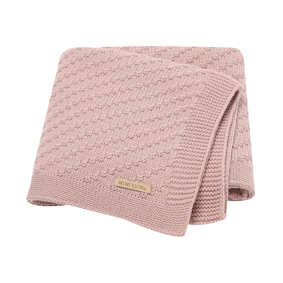 Solid Color 70 cm * 90 cm 0-24 Months Newborn Baby Swaddle Wraps Soft Infant Security Blankets Knitted Acrylic Baby Blankets