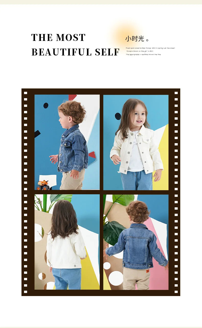 Children's Clothing Spring Autumn Kids Denim Jacket Boys Girls' Tops Fashion Casual Jacket Coat