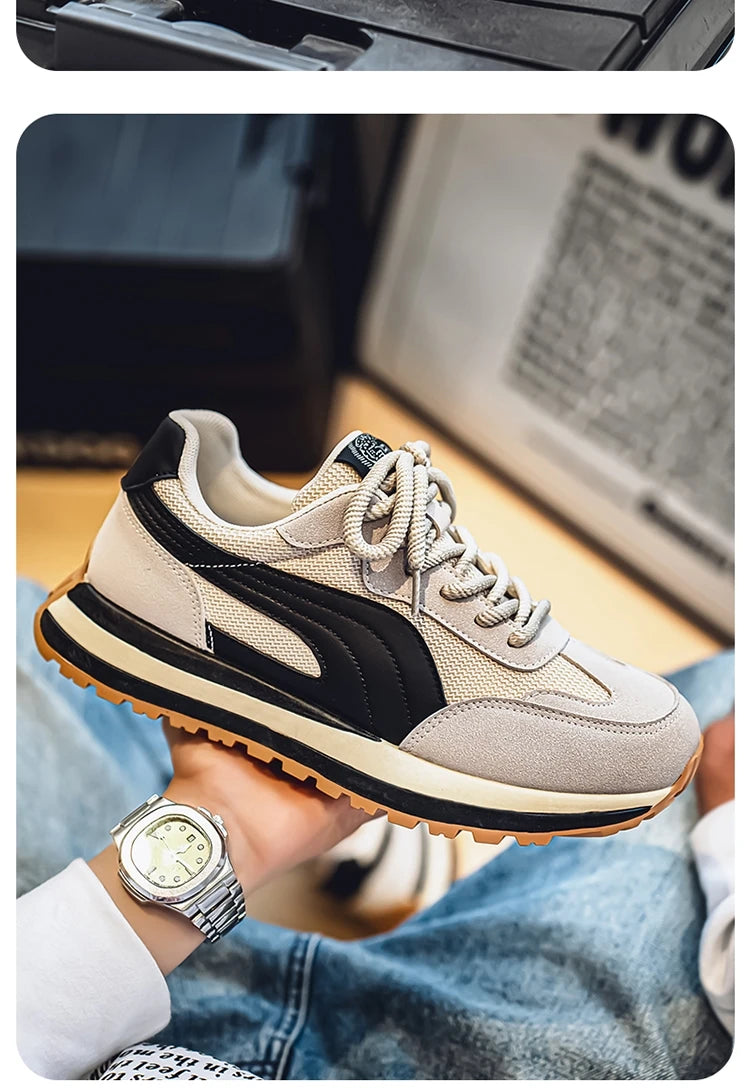 2025 Spring Men's Brand Sneaker Comfortable Platform Sports Shoes Men Non-Slip Breathable Running Shoes Man zapatillas de hombre