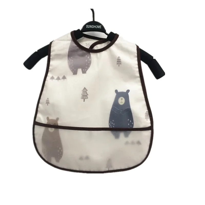 Waterproof Sleeveless Bibs Children Apron Adjustable Feeding Smock Bibs Kids Eating Dinner Breastplate Baby Bavoir Clothing
