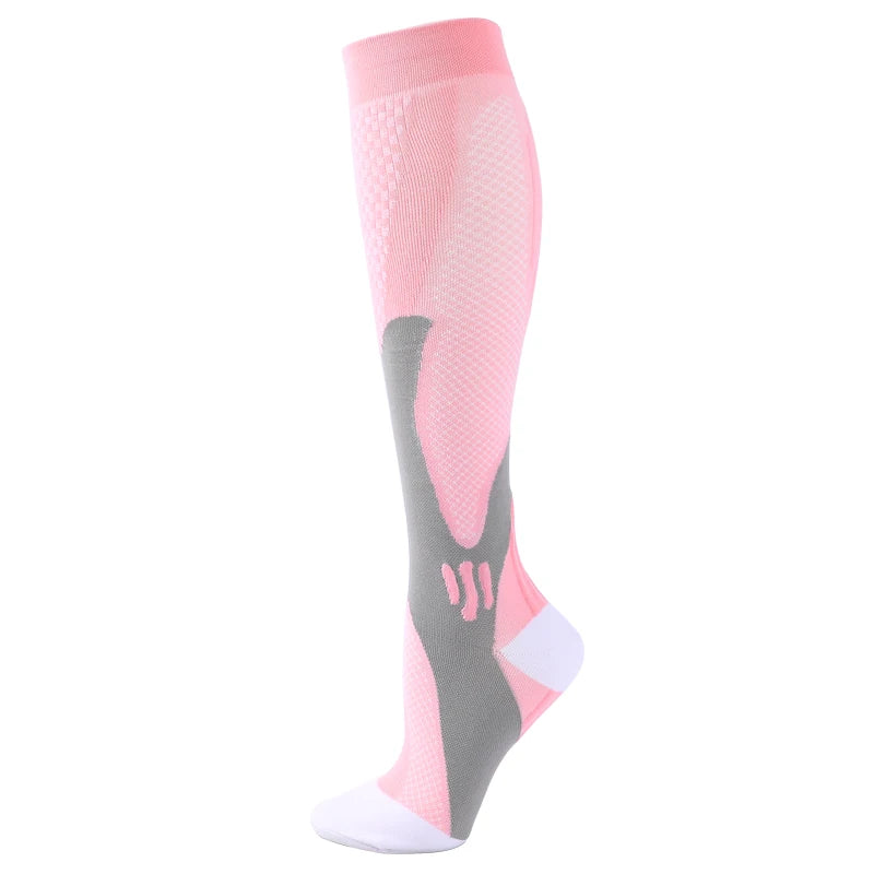 Running Men Women Compression Socks For Football Anti Fatigue Pain Relief 20-30 Mmhg Black Compression Socks Fit For Sport Socks