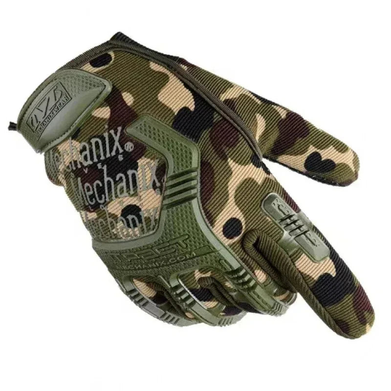 a pairSeals Full Finger Protective Gloves Male Training Fighting Outdoor Bicycle Riding Camouflage Gloves