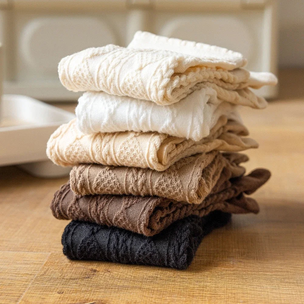 3 Pairs Summer Mesh Toe Socks Women Embroidered Floral Five Finger Socks High Quality Cotton Athletic Socks