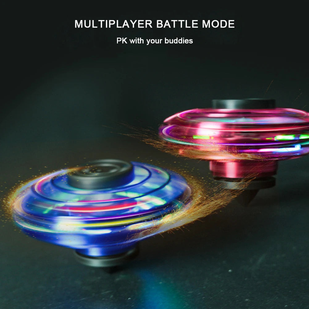1-5PCS Fingertip Flying Gyro 360° Rotating Helicopter Spinner Toy 100mAh with LED Lights for Adult Kids Decompression Toy