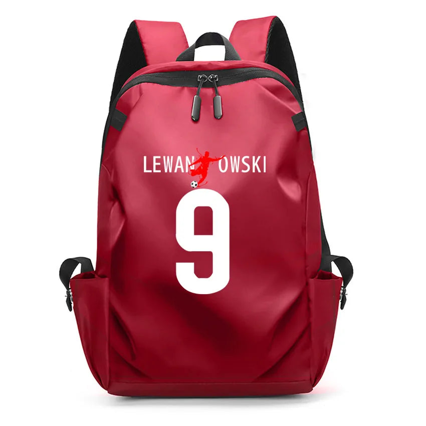 Men Laptop Backpacks Oxford High School Rucksack Boy girl Student Backpack Soccer Superstars DIM RIA Number 22 Printed usb