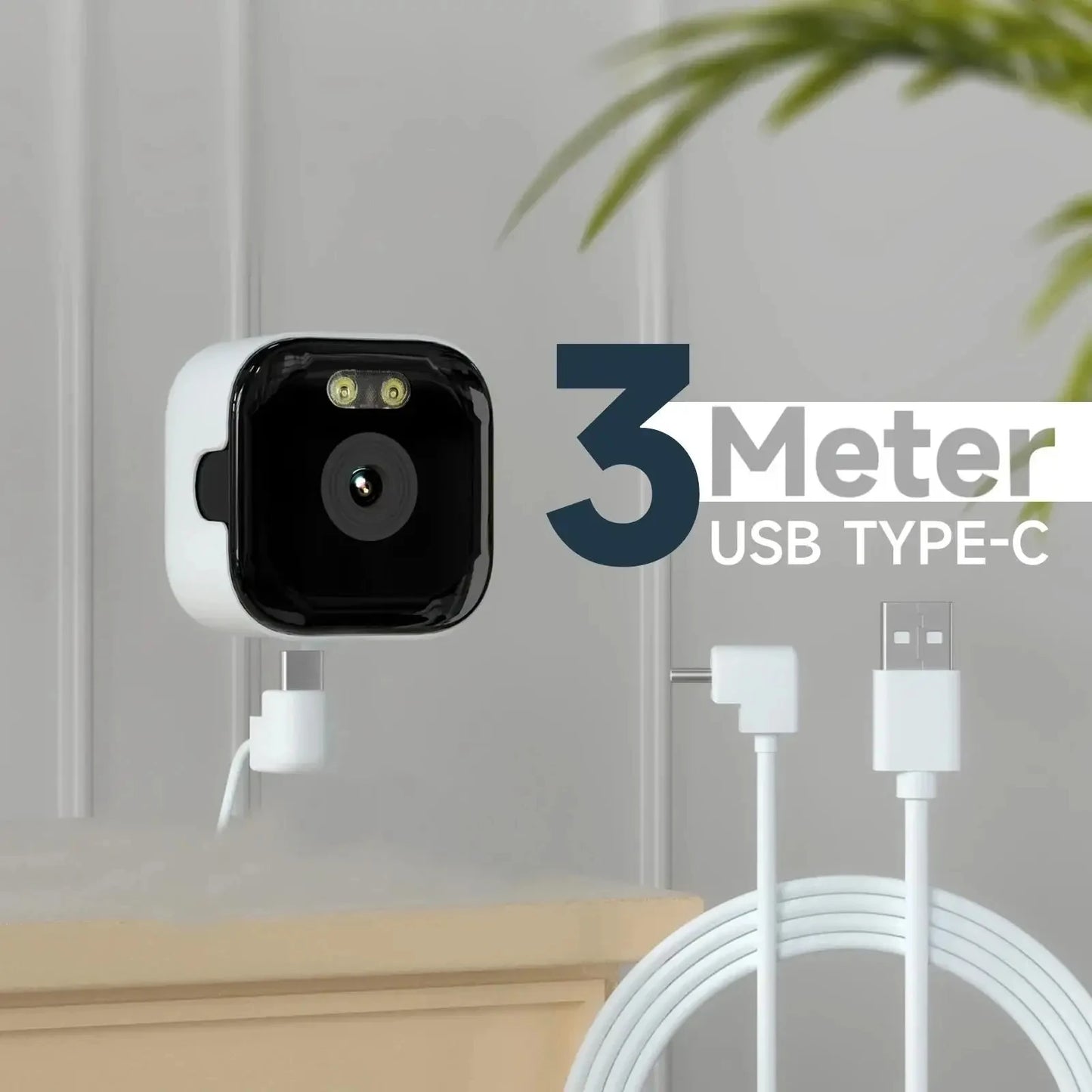 Window Camera Replaces Outdoor Cameras 2.4/5GHz WiFi Camera 3MP Resolution Full-Color Night Vision Through Window Mini Camera
