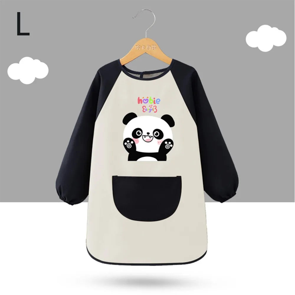 New Polyester Kids Painting Apron Waterproof Long Sleeved Cooking Apron Cosplay Costume Art Bibs