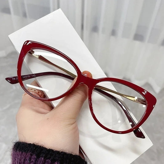 Anti Radiation/Blue Light Eyeglasses Replaceable Lens Cat Eye Computer Glasses