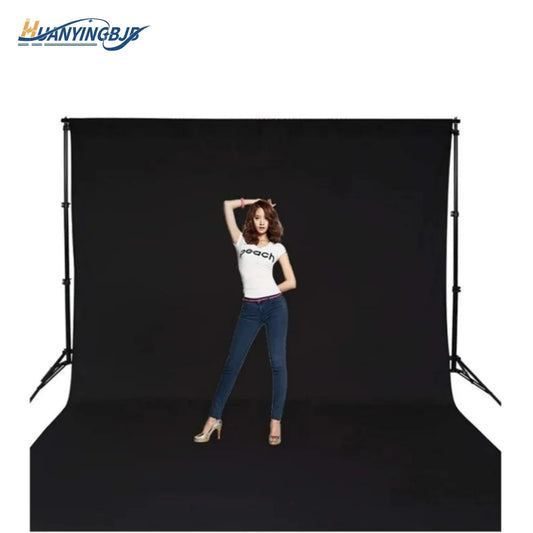 HUANYINGBJB Photography Background Backdrop Cloth Black Screen Muslin Cotton Fabric Chroma key For Photo Studio Video Portrait