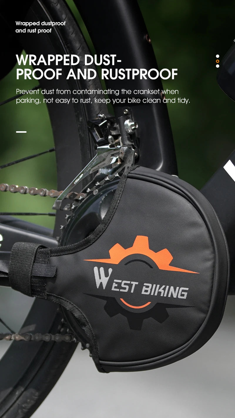 WEST BIKING Bicycle Crankset Protective Cover Waterproof Wear-resistant Chainring Protector Cover MTB Road Bicycle Accessories