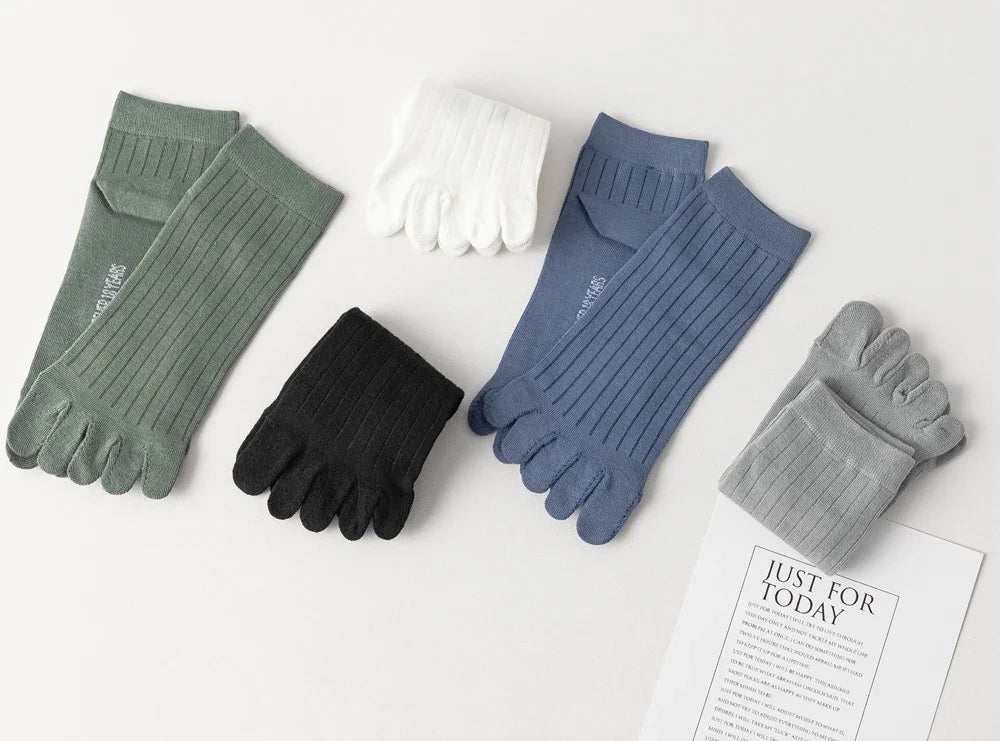5 Pairs Summer Five Finger Socks for Men Thin Cotton Toe Socks with Separate Fingers Low Cut Ankle Sports Socks high quality