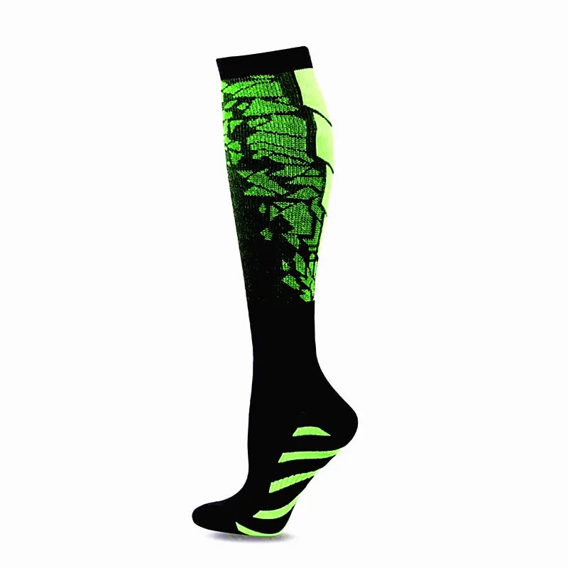 3 Pairs Lot Pack Compression Socks Running Men Women Floral Prints Stockings Sports Anti-Fatigue Compression Socks Bulk Sales