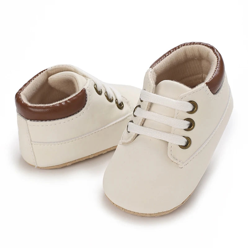 0-18 Months Infant Spring Shoe Newborn Infant Girls and Boys Recreational Baptism Non-Slip Walking Shoe White Soft-soled Sneaker