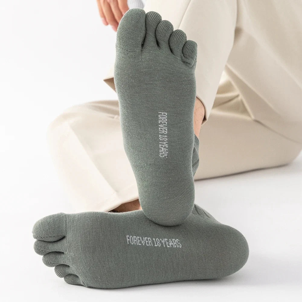 5 Pairs Summer Five Finger Socks for Men Thin Cotton Toe Socks with Separate Fingers Low Cut Ankle Sports Socks high quality