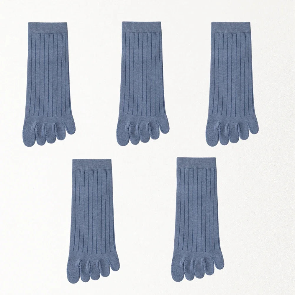 5 Pairs Summer Five Finger Socks for Men Thin Cotton Toe Socks with Separate Fingers Low Cut Ankle Sports Socks high quality