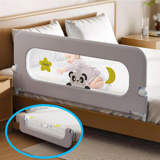 Baby Bed Guard Rail For Toddler - Adjustable Heights, Swing Down Bedrail, Extra Tall Child Safety Side Railing Guards For Kids