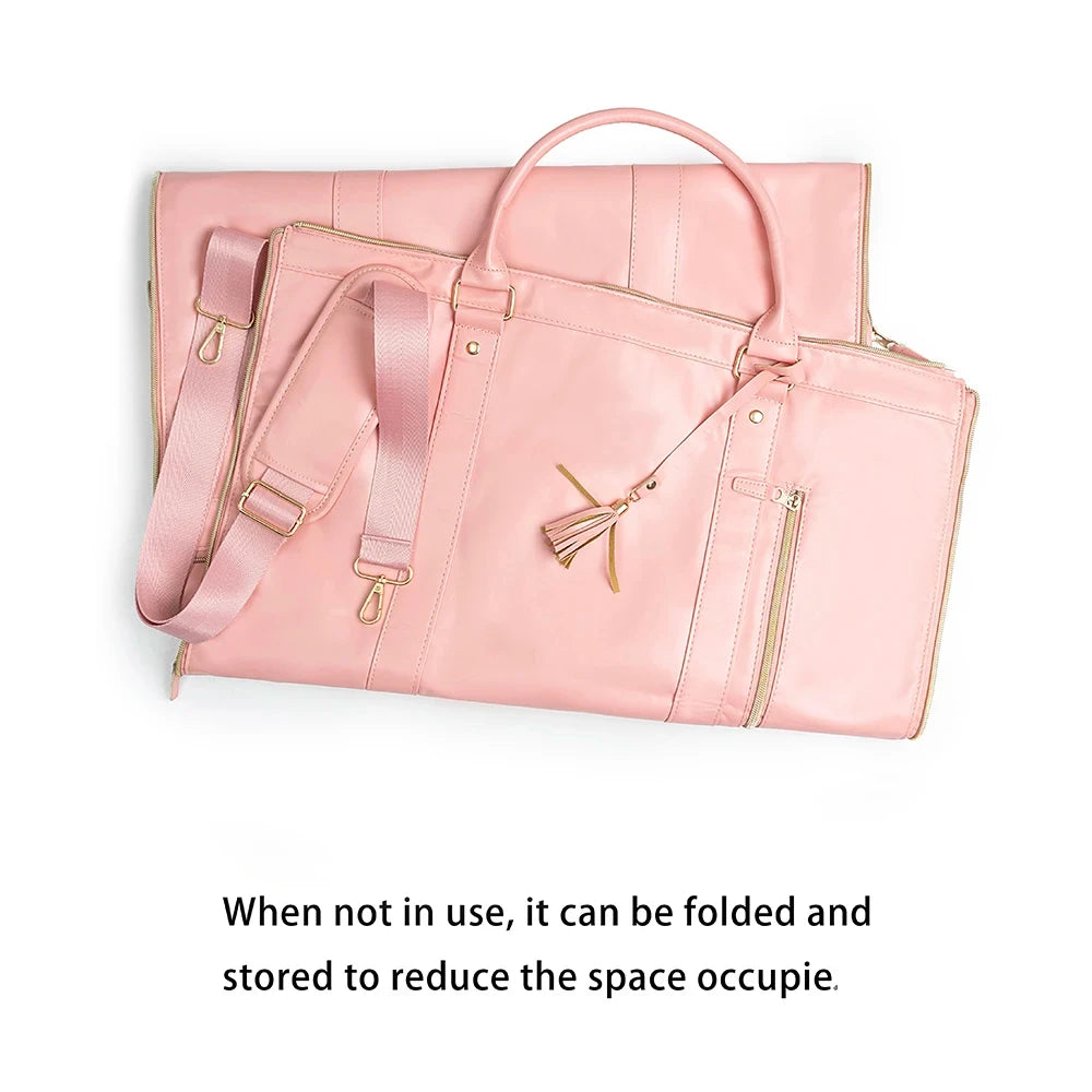Buylor 2pcs Bags Folding Suit Bag Large Capacity Travel Luggage Bag With Shoe pouch Waterproof Women Handbag Outdoor Fitness Bag