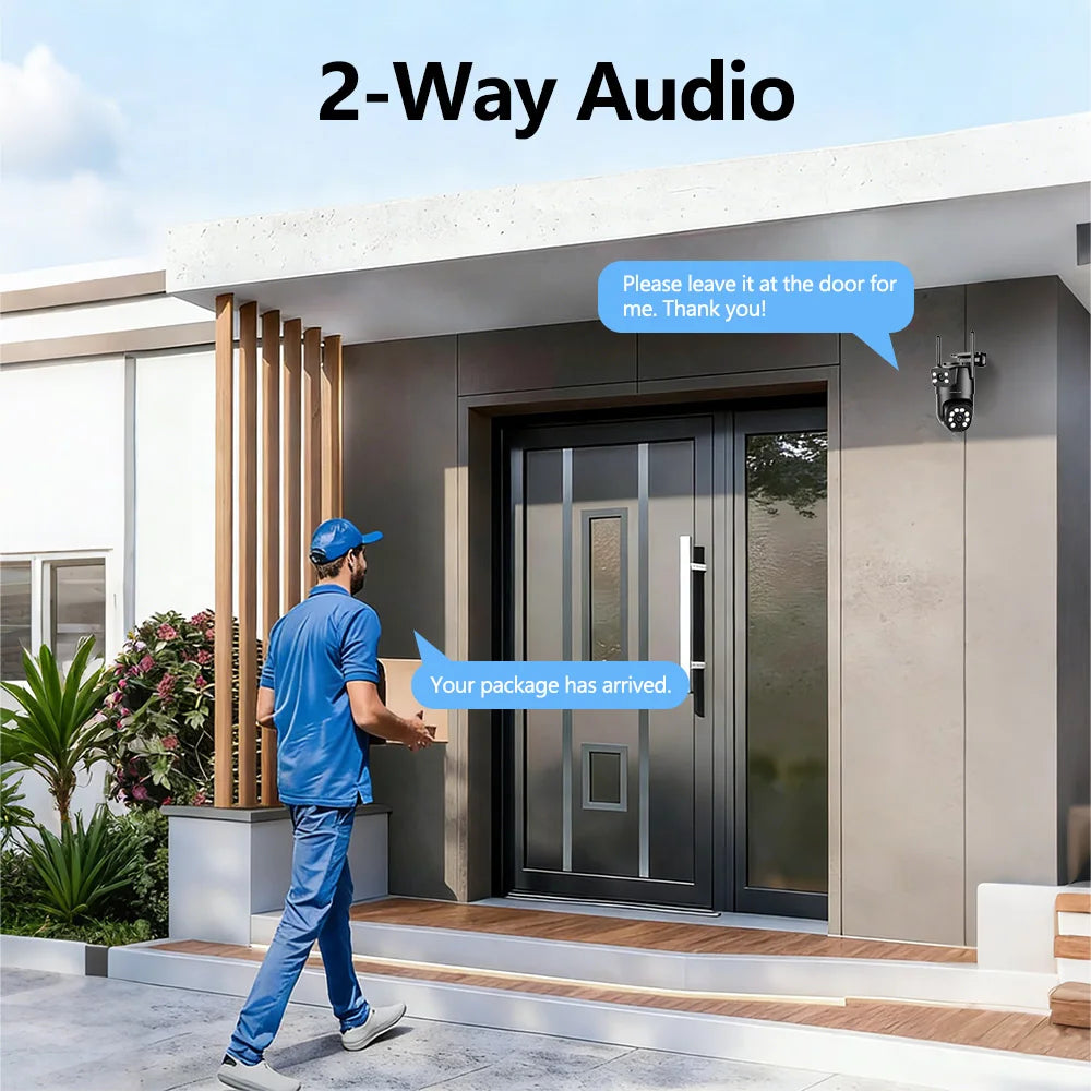 SZSINOCAM Wifi Camera with Dual Lens Dual Screens AI Human Detection Wireless Outdoor CCTV Security IP Camera