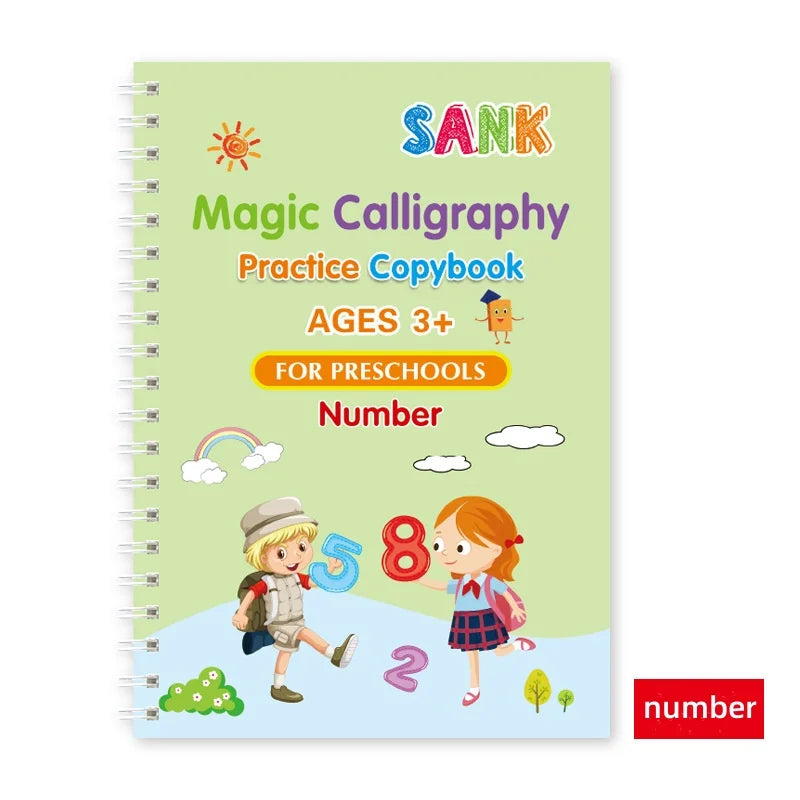 Magical Tracing Workbook Educational Montessori Books for Children Pen Control Training Reusable Calligraphy Copybook for Kids