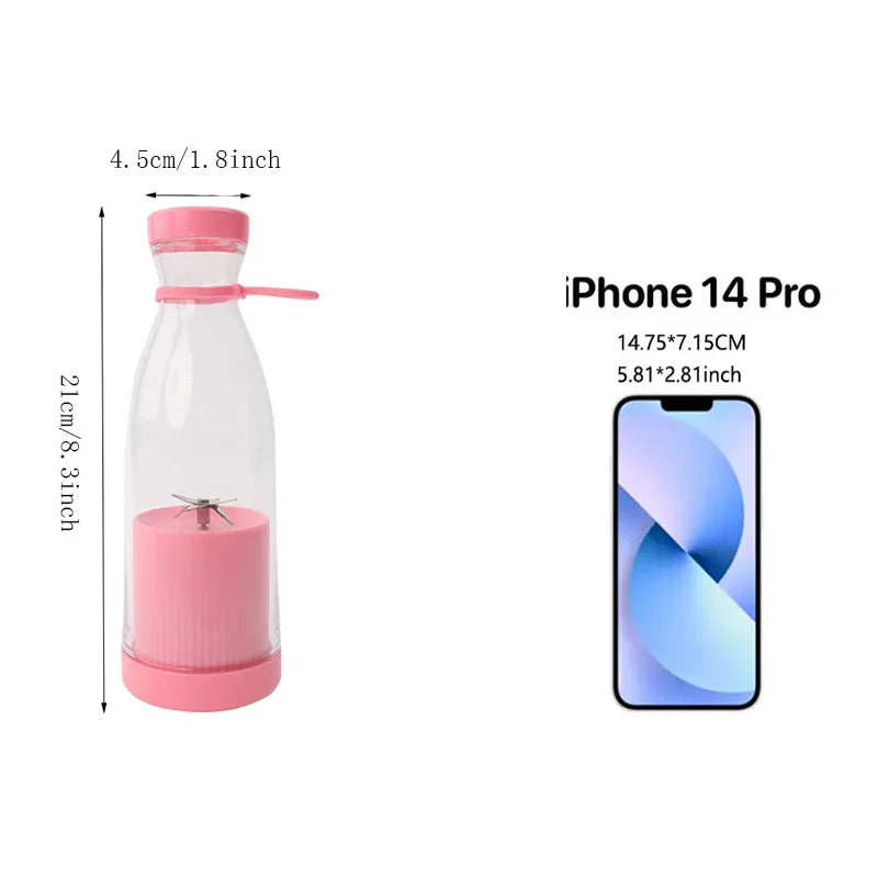 USB Rechargeable Portable Electric Fruit Juicer Blender Handheld Smoothie Milkshake Maker Mini Juice Water Stirring Mixer Cup