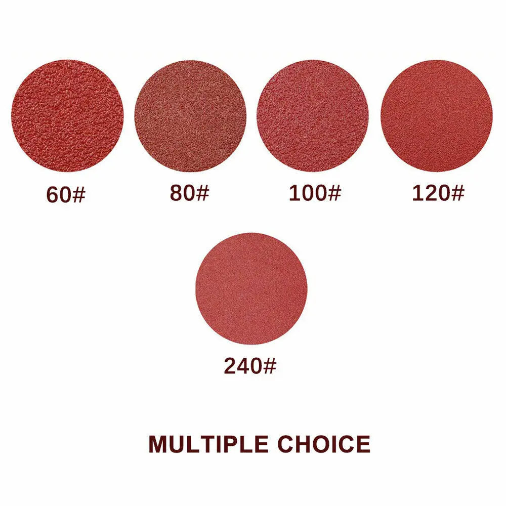 100PCS 125MM-5" SANDING DISCS 40 60 80 120 240 GRIT ORBITAL SANDER PADS