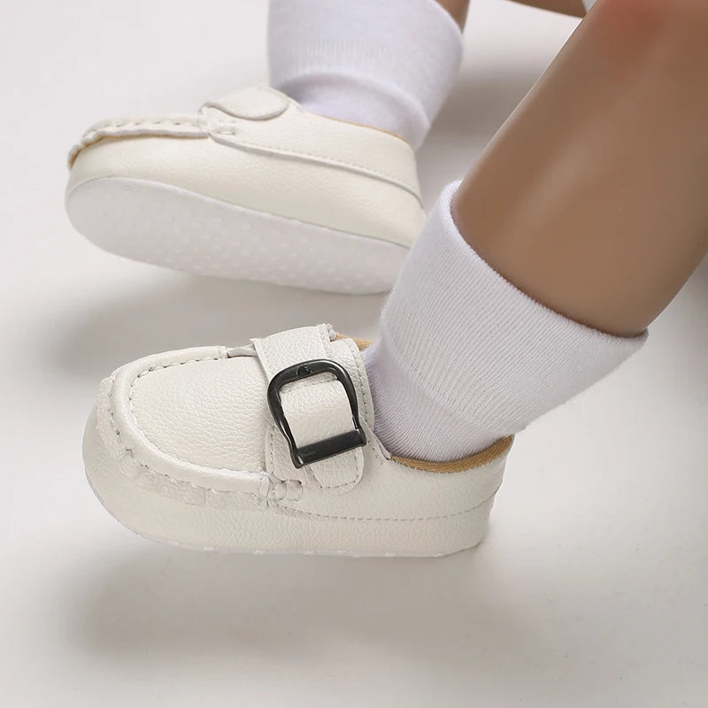 0-18 Months Infant Spring Shoe Newborn Infant Girls and Boys Recreational Baptism Non-Slip Walking Shoe White Soft-soled Sneaker