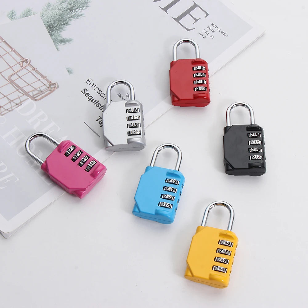 Portable Mini Backpack Zipper Password Lock Travel Luggage Padlock Security Protect For Dormitory Cabinet Locker Drawer Bag