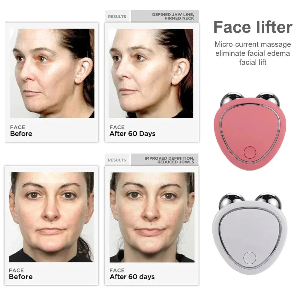 Face Lifting Machine Facial Massager EMS Microcurrent Roller Skin Tightening Rejuvenation Beauty Charging Facial Anti Wrinkle