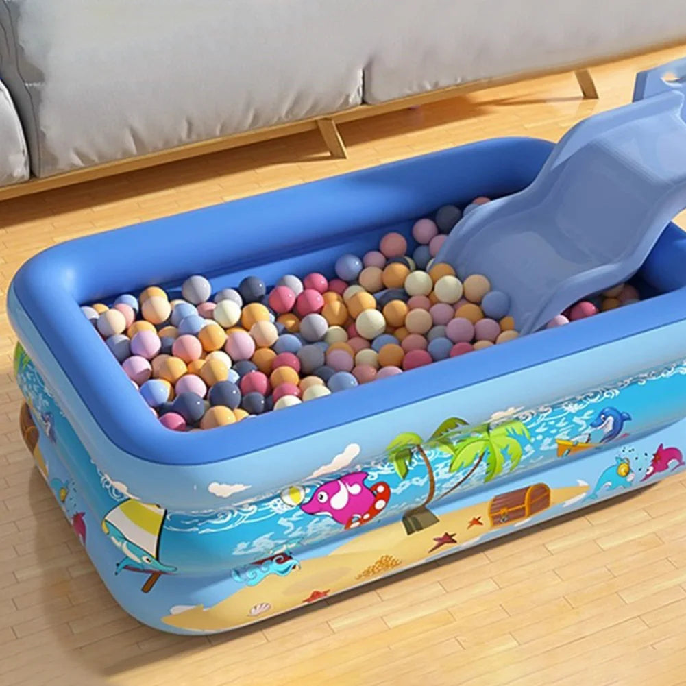 Inflatable Swimming Pool Indoor Outdoor PVC Swimming Pool Cartoon Thickening Swimming Pool for Toddler Kids Pool