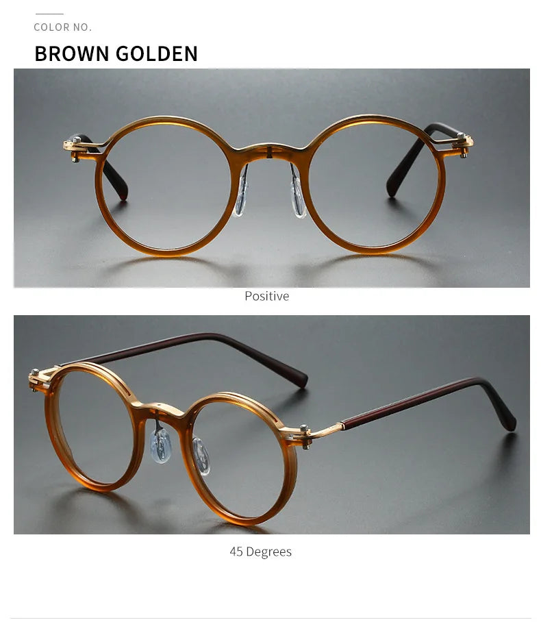 New Brand Design Men's Retro Round Reading Glasses Anti Blue Light Presbyopic Glasses Diopter +100 +150 +200 +250 +300 +350 +400
