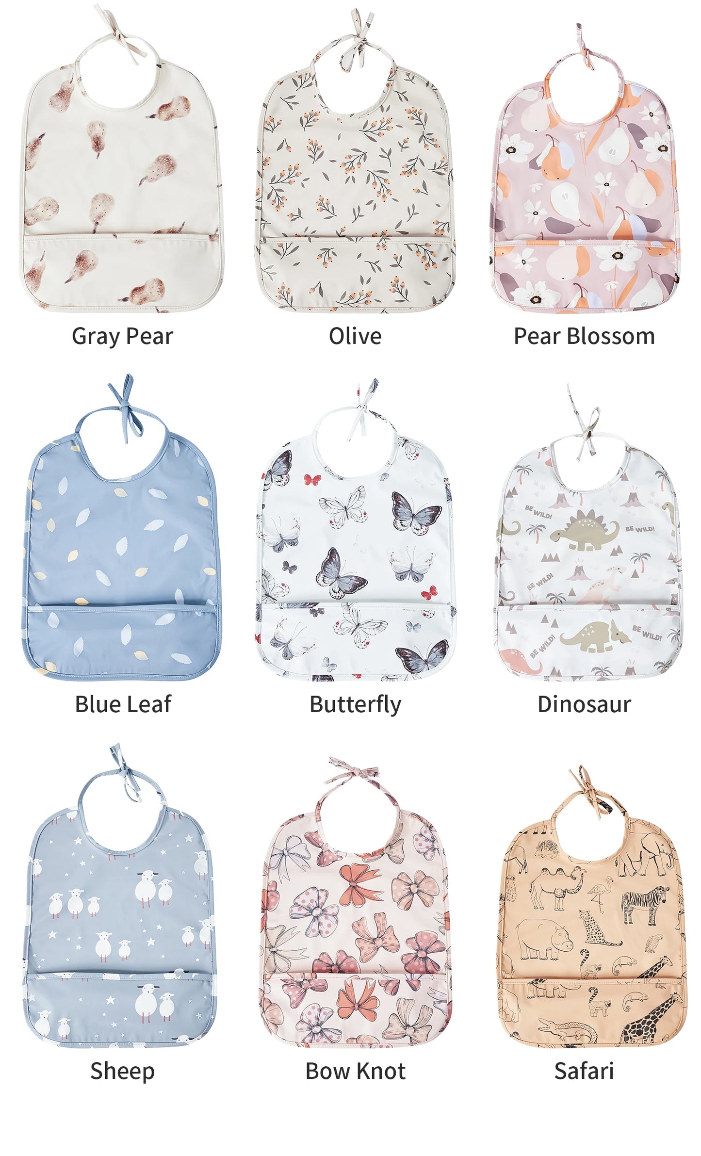 INSULAR Baby's Bibs Sleeveless Adjustable Pinny Soft Waterproof PU Cloth Kids Painting Smock Child Eating Apron Danish Style