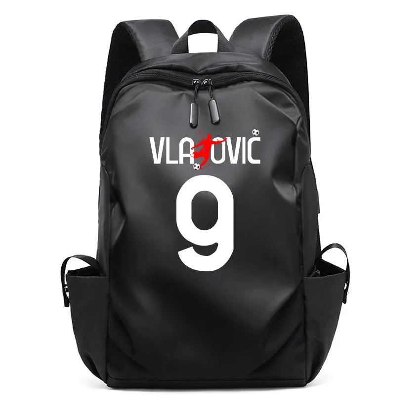 Men Laptop Backpacks Oxford High School Rucksack Boy girl Student Backpack Soccer Superstars DIM RIA Number 22 Printed usb