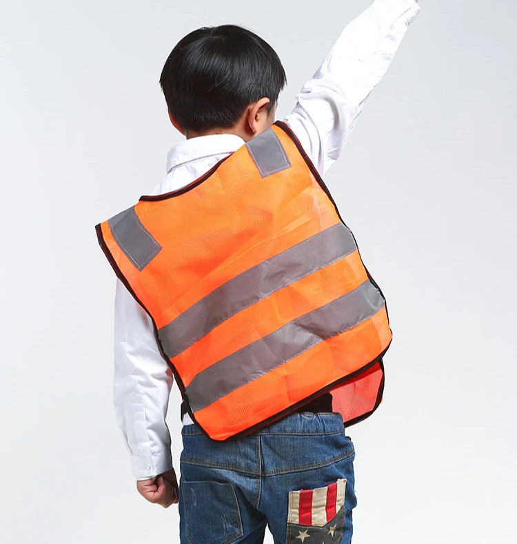 Children Kids Safety Reflective Apron Autumn Winter After School Reflective Warning Apron High Visibility Aprons Reflector
