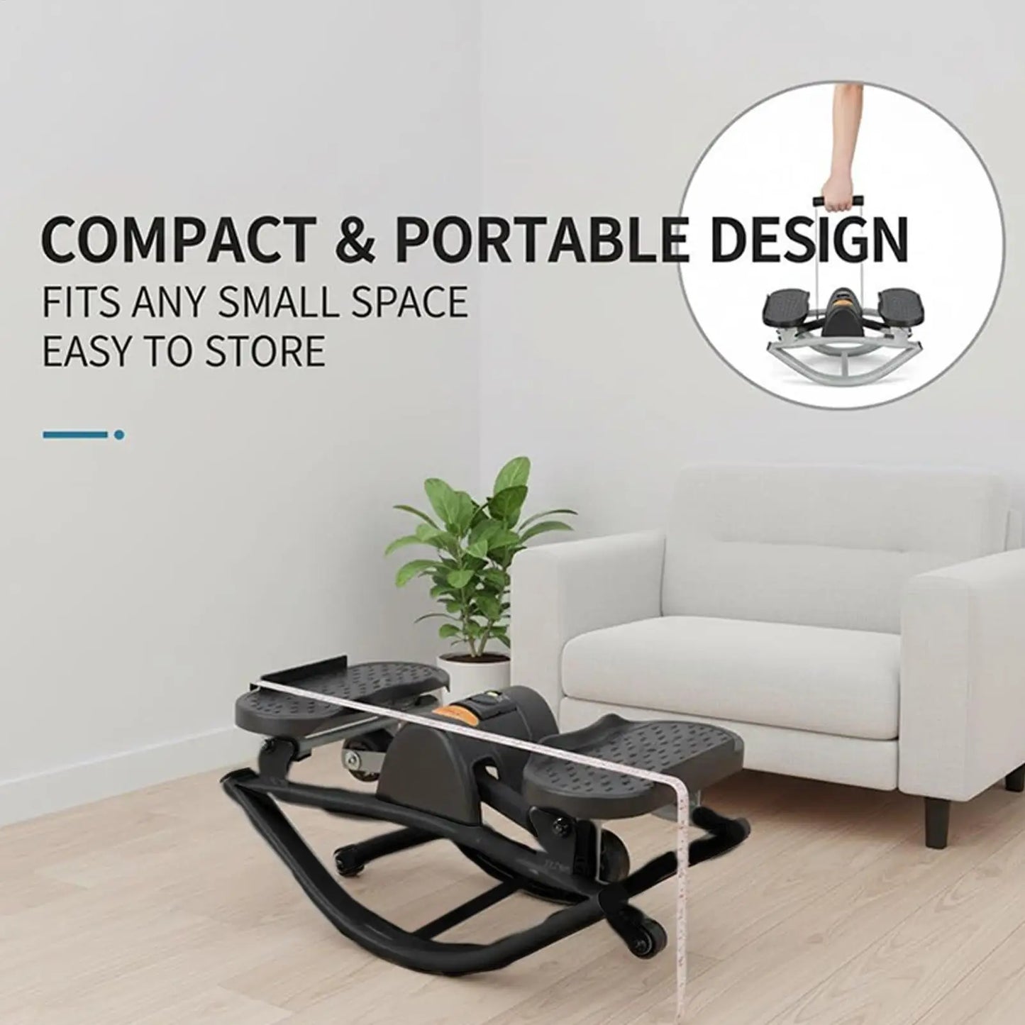 Rock Stepper Exercise Equipment Portable Silent Lateral Stepper Machine for Home Apartment Dorm Office Gym Legs Abs Glutes Women