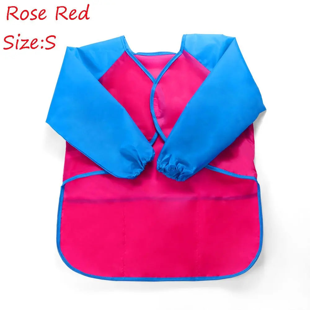 Children Art Baking Craft Kitchen Waterproof Art Kids Painting Apron Cooking Bib