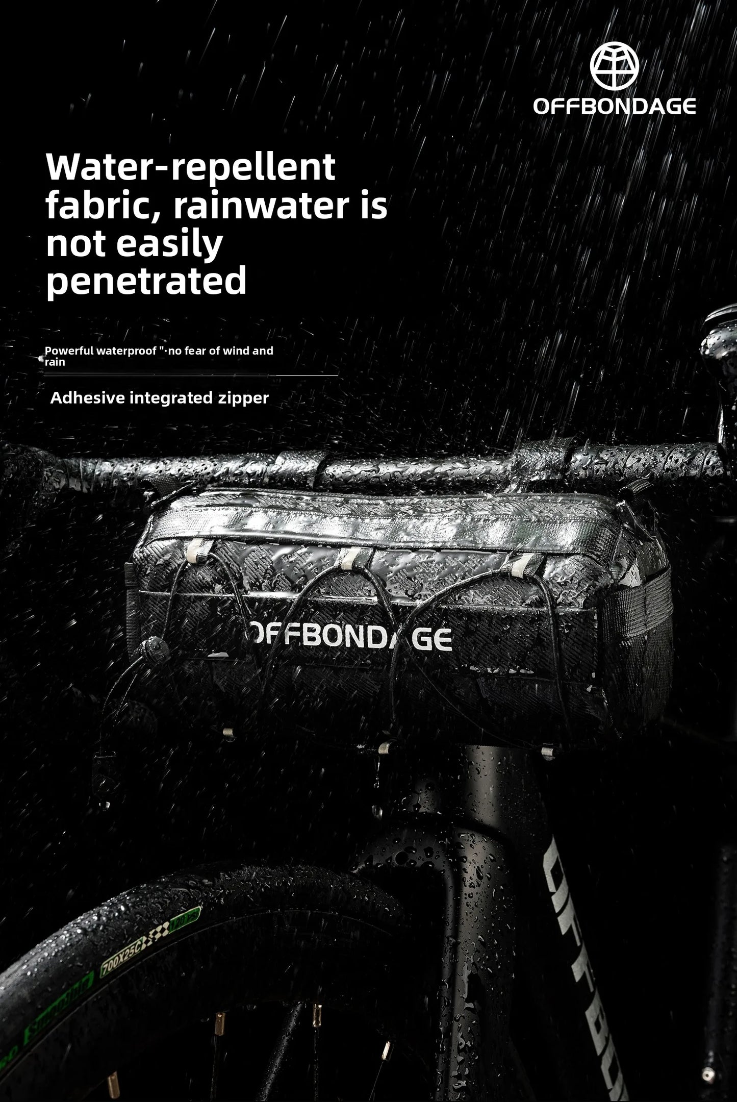 OFFBONDAGE Bike Front Bag Large Capacity Storage Outside Waterproof Multi-function Riding Bag Mountain Bike Bag Bike Accessory