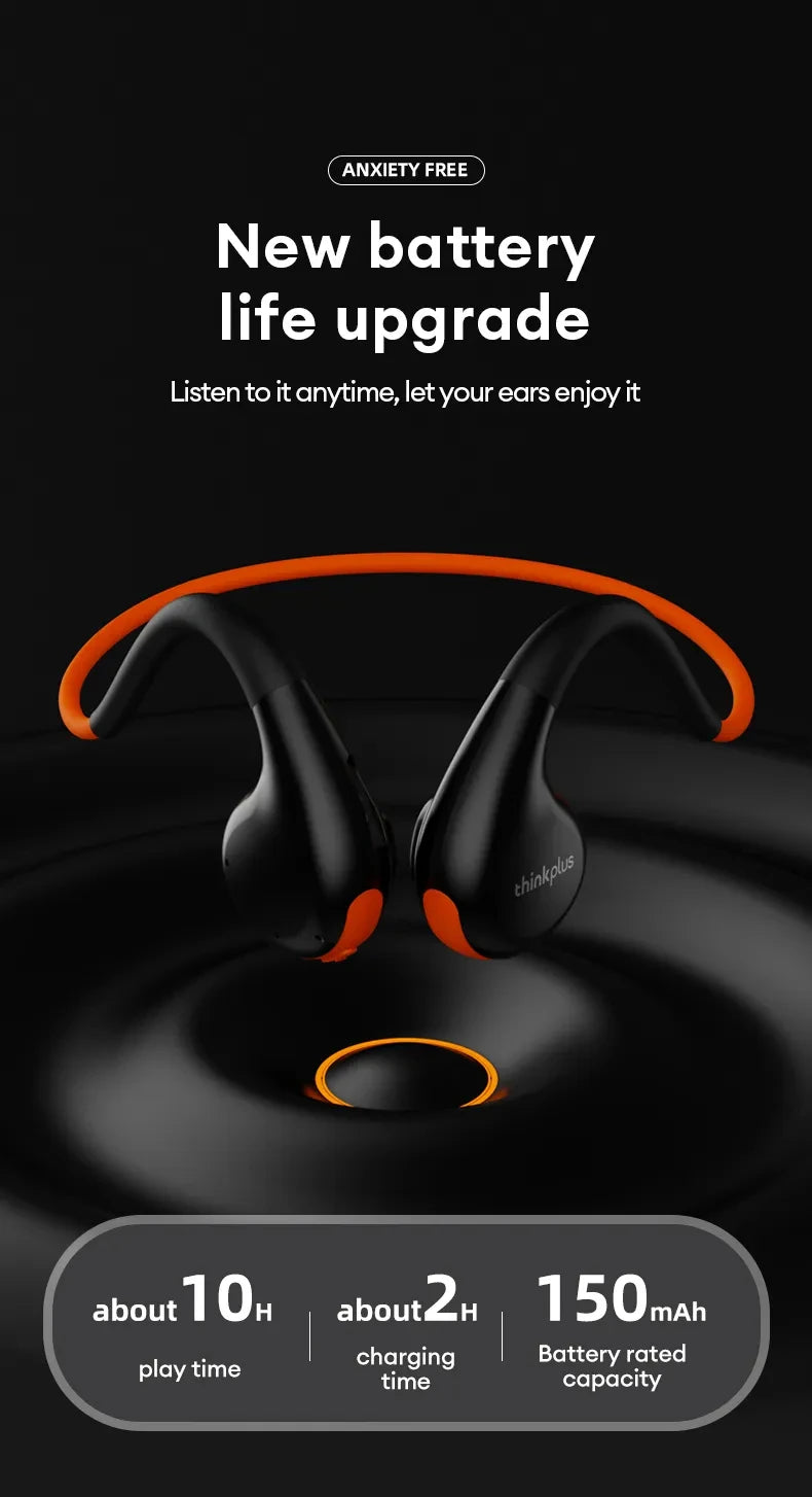 Original Lenovo X7 Air Conduction Headphone Wireless Bluetooth 5.3 Earphones Bone Conduction Sports Headset Outdoor EarHook Mic