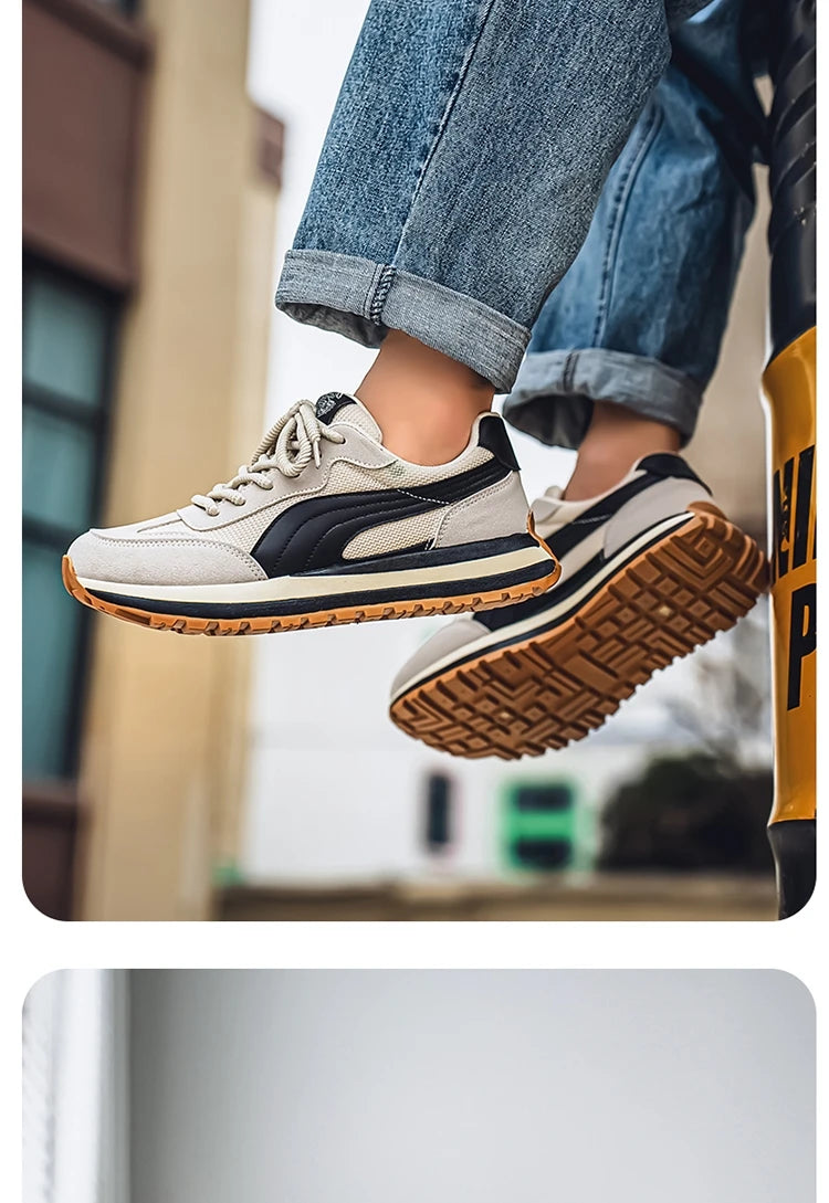 2025 Spring Men's Brand Sneaker Comfortable Platform Sports Shoes Men Non-Slip Breathable Running Shoes Man zapatillas de hombre