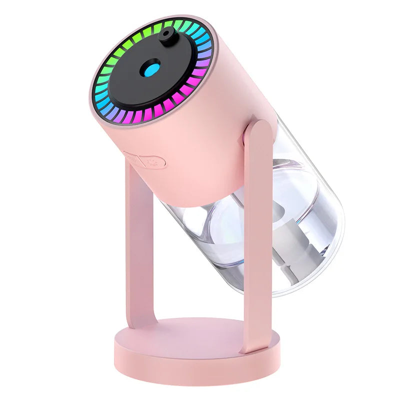 1PC 280ML Air Humidifier Colorful Atmosphere Light Mute Humidification Rotate Creative Colorful Cup Desktop Home Car Humidifier