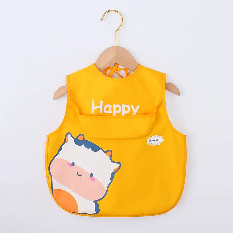 Baby Apron Bibs Toddler Long Sleeve Scarf Waterproof Art Smock Feeding Bib Infant Boys Girls Kid Burp Cloth Bandana New Arrivals