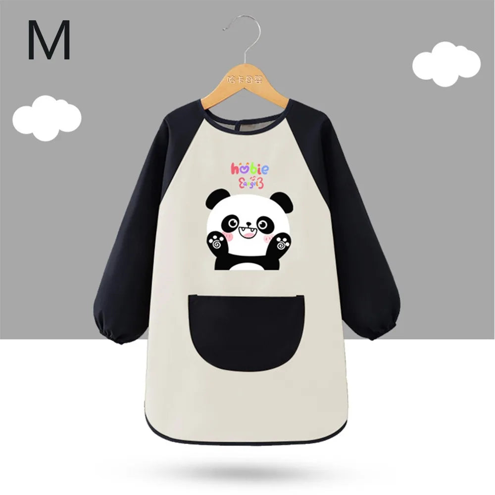New Polyester Kids Painting Apron Waterproof Long Sleeved Cooking Apron Cosplay Costume Art Bibs