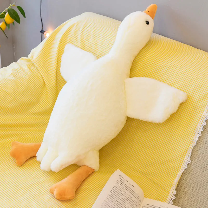 Hot 37/50/55/90/130CM Funny Goose Stuffed Soft Duck Plush Toy Sleeping Pillow Sofa Cushion Kids Girlfriend Birthday Gift