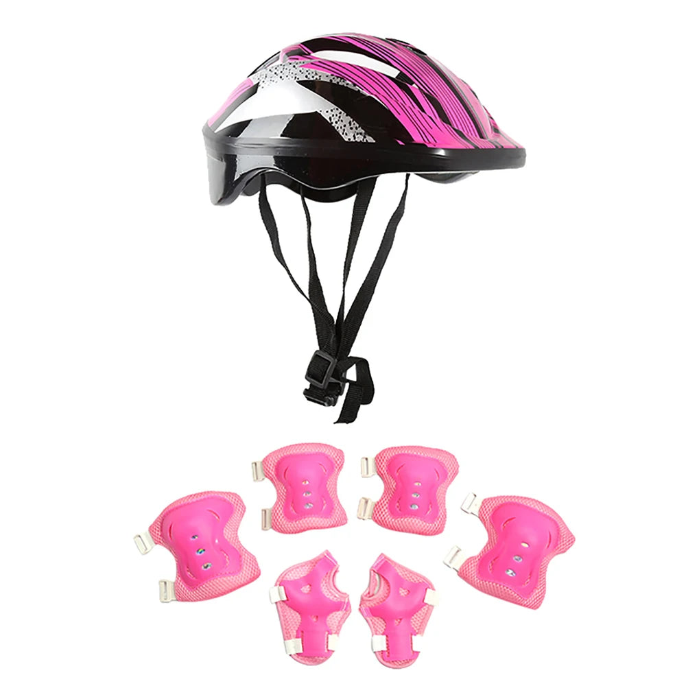 Kids Bike Helmet Protection Gear Set for Toddler Youth,Bicycle Helmet Knee Pads Elbow Pads Wrist Guards for Roller Skate Cycling