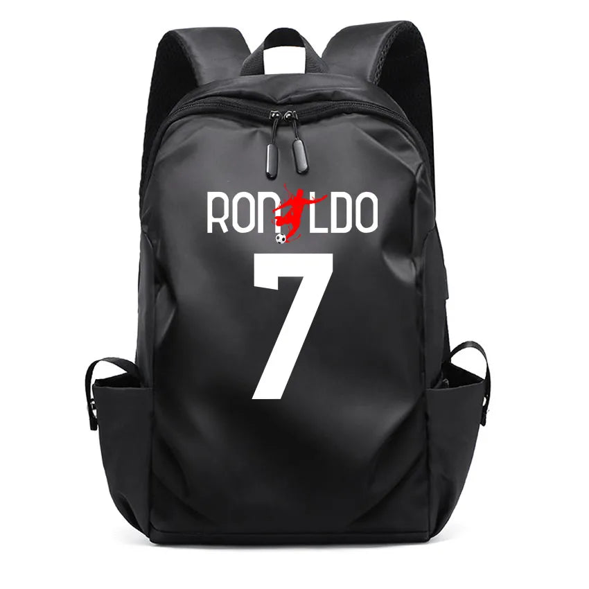 Men Laptop Backpacks Oxford High School Rucksack Boy girl Student Backpack Soccer Superstars DIM RIA Number 22 Printed usb