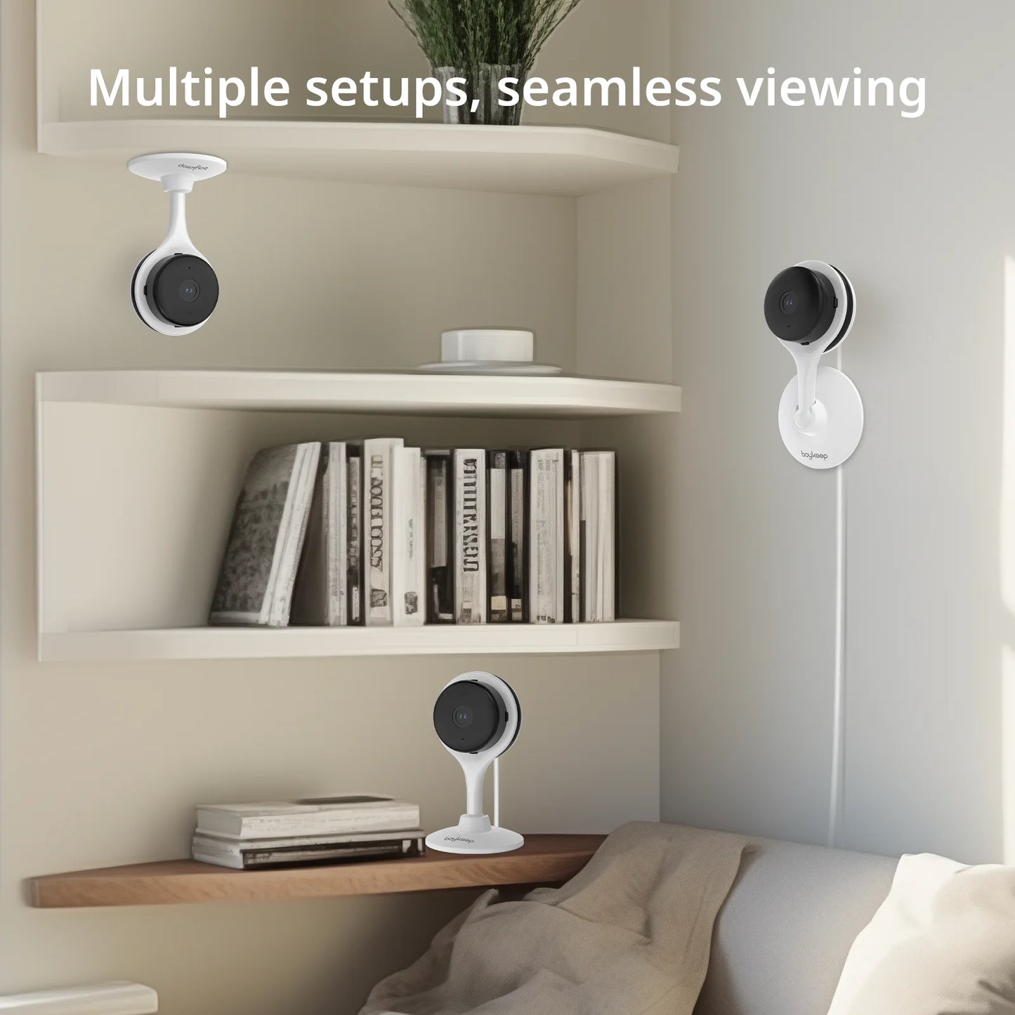 BoyKeep Indoor Home Security Mini IP Camera Smart CCTV Pet Camera Baby Video Monitor 24/7 Surveillance Camera