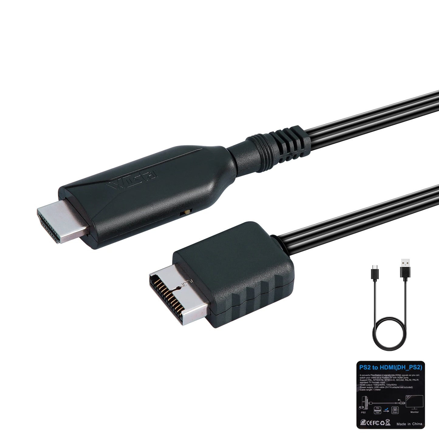 For Playstation 2 HDMI-Compatible Adapter HD Game Console Audio Video Converter Supports for PS2/PS1 Display Modes for HDTV PC